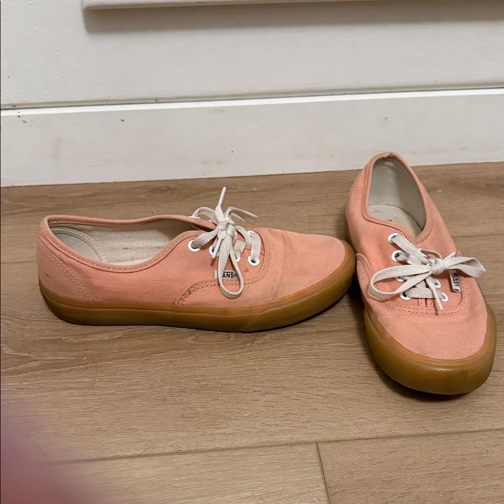 Vans Women's Peach Canvas Sneakers - Picture 3 of 9